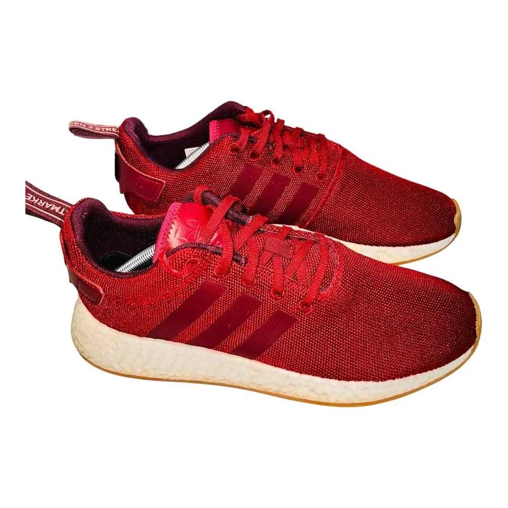 Adidas NMD_R1 CQ2404 Men's Red Mesh Lace-up Trail Running Shoes Sneakers Size 10